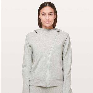 RARE NEW lululemon coast hoodie heather core ultra light grey gray SOFT size 4